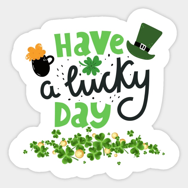 Happy a lucky day Sticker by Samira.Store